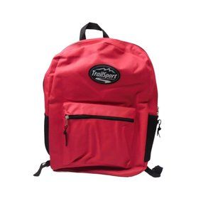 Trailsport School Bookbag Backpacks Red 18" W/Middle School Supplies 21 items